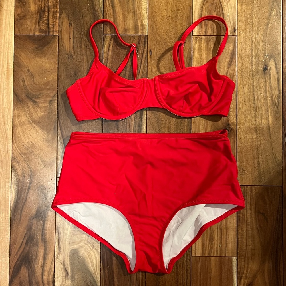 Solid and stripped bikini